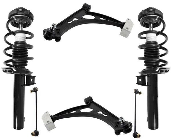 Front Struts Lower Control Arms & Links For Jetta 2006-14 W Dynamic Headlights