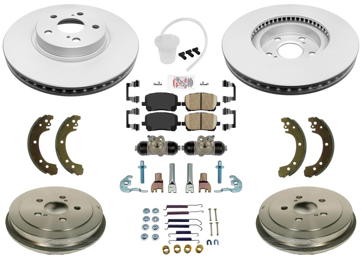Disc Brake Rotors Pads Drums Brake Shoes for Toyota Corolla 03-08 VIN 1,2,3,4,5
