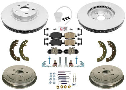 Disc Brake Rotors Pads Drums Brake Shoes for Toyota Corolla 03-08 VIN 1,2,3,4,5