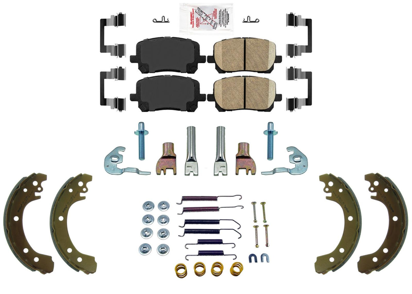 Disc Brake Pads Brake Shoes Hardware for Toyota Corolla 03-08 VIN 1,2,3,4,5