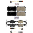 Front & Rear Disc Brake Pads Sensores For Mercedes Benz CL550 2009-2014