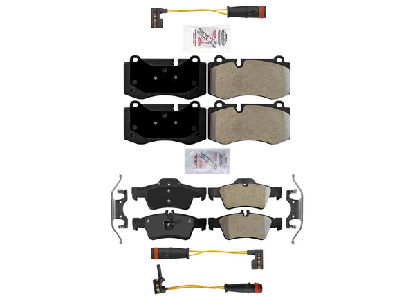 Front & Rear Disc Brake Pads Sensores For Mercedes Benz CL550 2009-2014