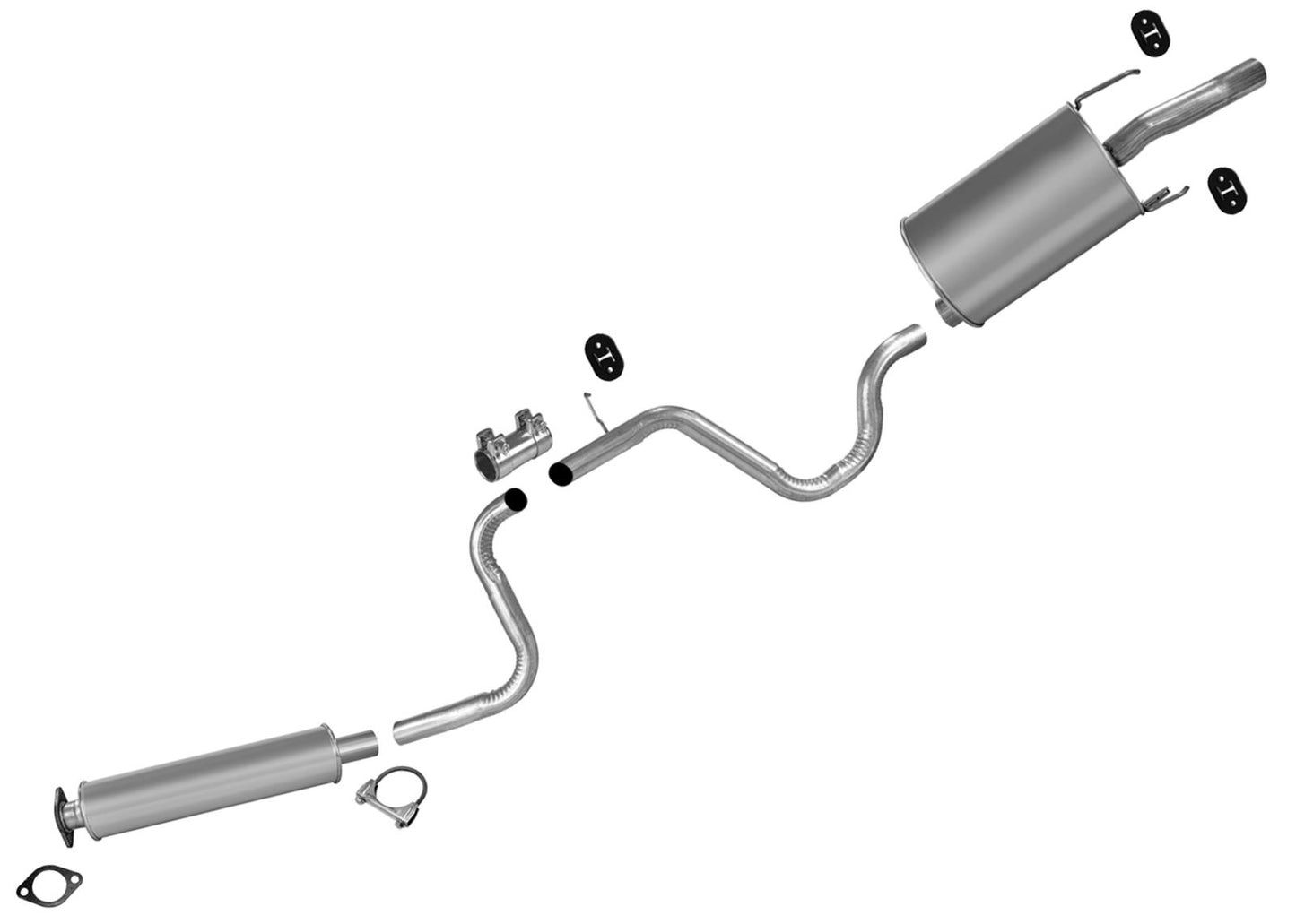 Rr Muffler Resonator Exhaust Pipe Exhaust For Chevrolet Impala 3.5L 2006-2011