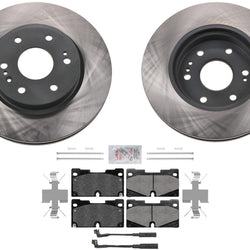 Front Coated Disc Brake Rotors Ceramic Pads Sensor Fits 2021 Chevrolet Tahoe