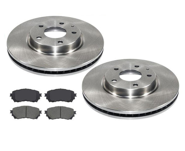 Front Brake Disc Rotors & Ceramic Brake Pads For Mazda 6 2.5L 2014-2017