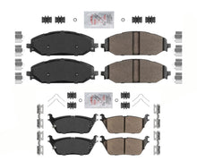 Front & Rear AmeriBRAKES Ceramic Brake Pads Hardware For Ram 1500 2019-2024
