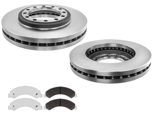 Ultra-Premium Fleet Front Galvanized Brake Pads & Carbon Rotors FOR LFC 3500