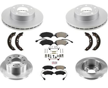 Front with Rear Solid Brake Rotors Pads For Ram Promaster 1500 2500 3500 14-21