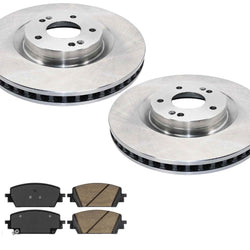 Front Disc Brake Rotors Ceramic Disc Brake Pads For 21-23 Hyundai Santa Fe 2.5L
