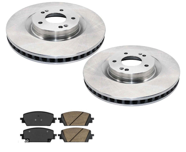 Front Disc Brake Rotors Ceramic Disc Brake Pads For 21-23 Hyundai Santa Fe 2.5L