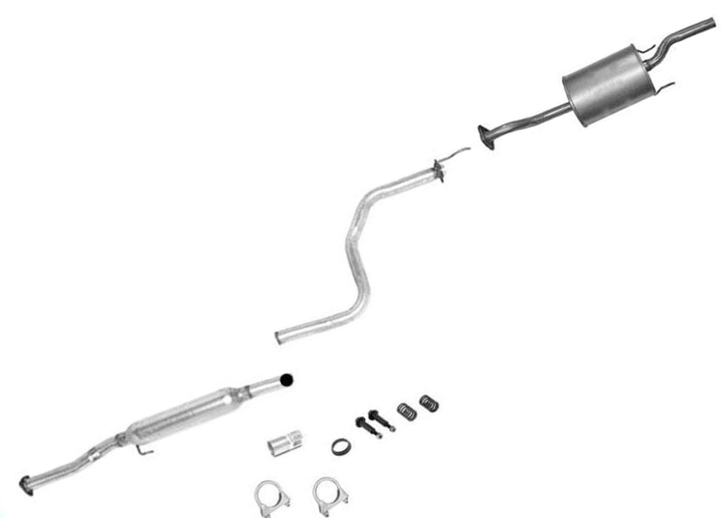 Extension Pipe Muffler Exhaust System For Honda Civic 1996-2000 CX DX Hatchback