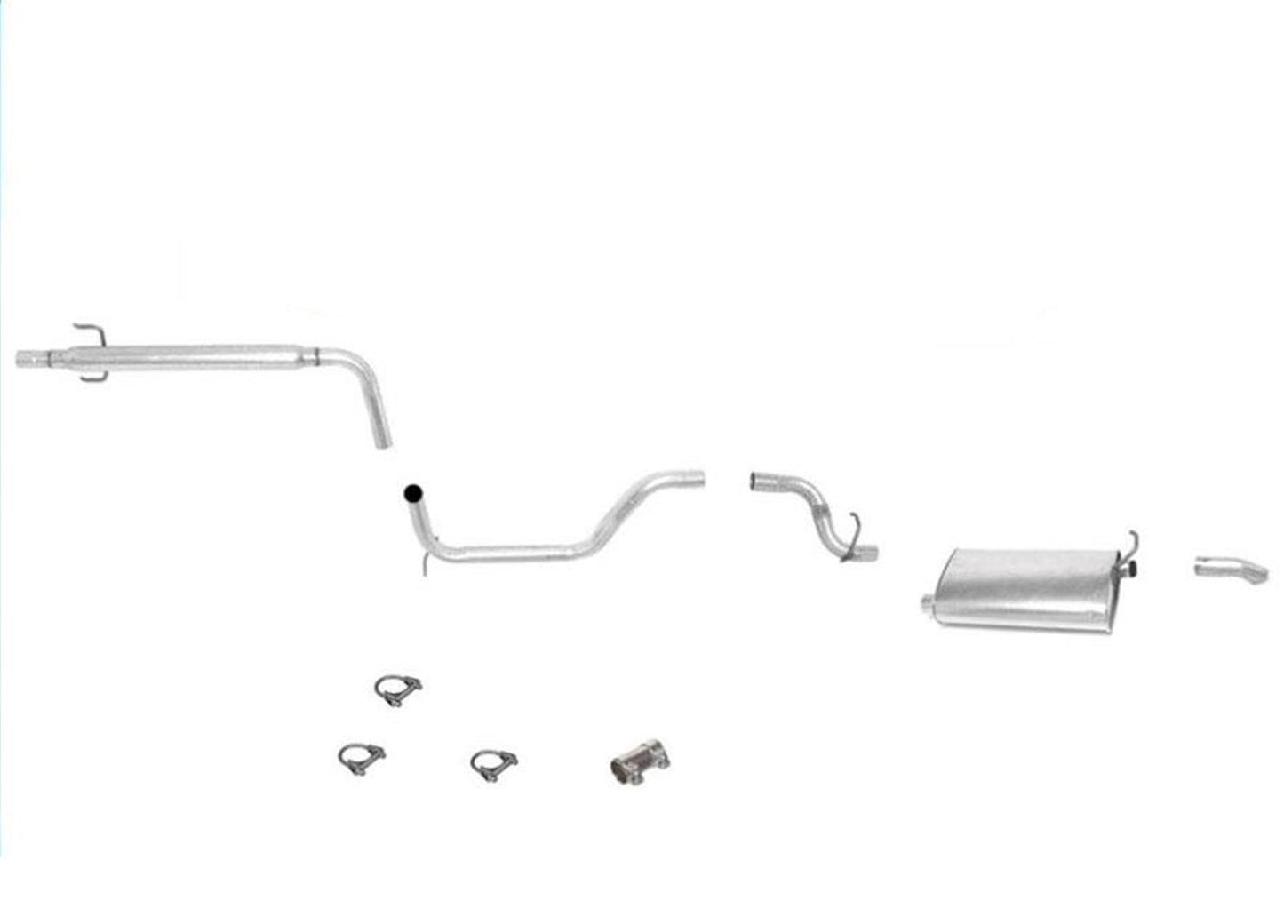 1996-1999 Ford Taurus Mercury Sable 3.0L SOHC Eng Sistema de tubo de escape silenciador