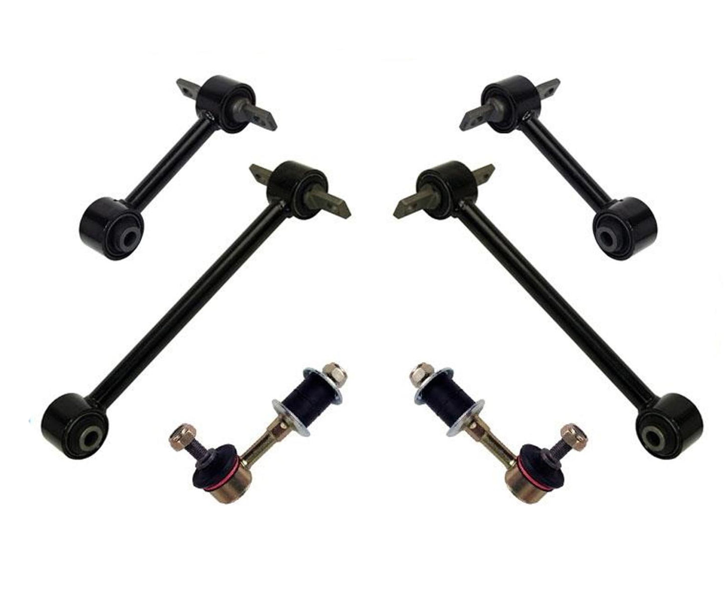 Se adapta a Volvo V40 S40 00-04, eslabones laterales traseros del automóvil y eslabones de barra estabilizadora, 6 piezas