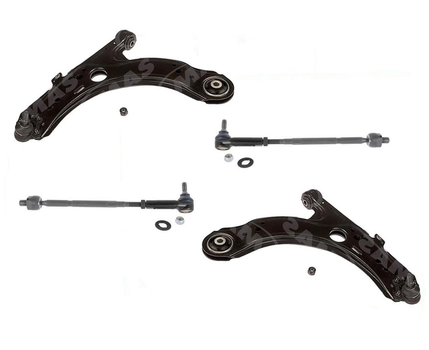 All Control Arms Ball Joints Tie Rods for Volkswagen Beetle 1999-2010 6pc