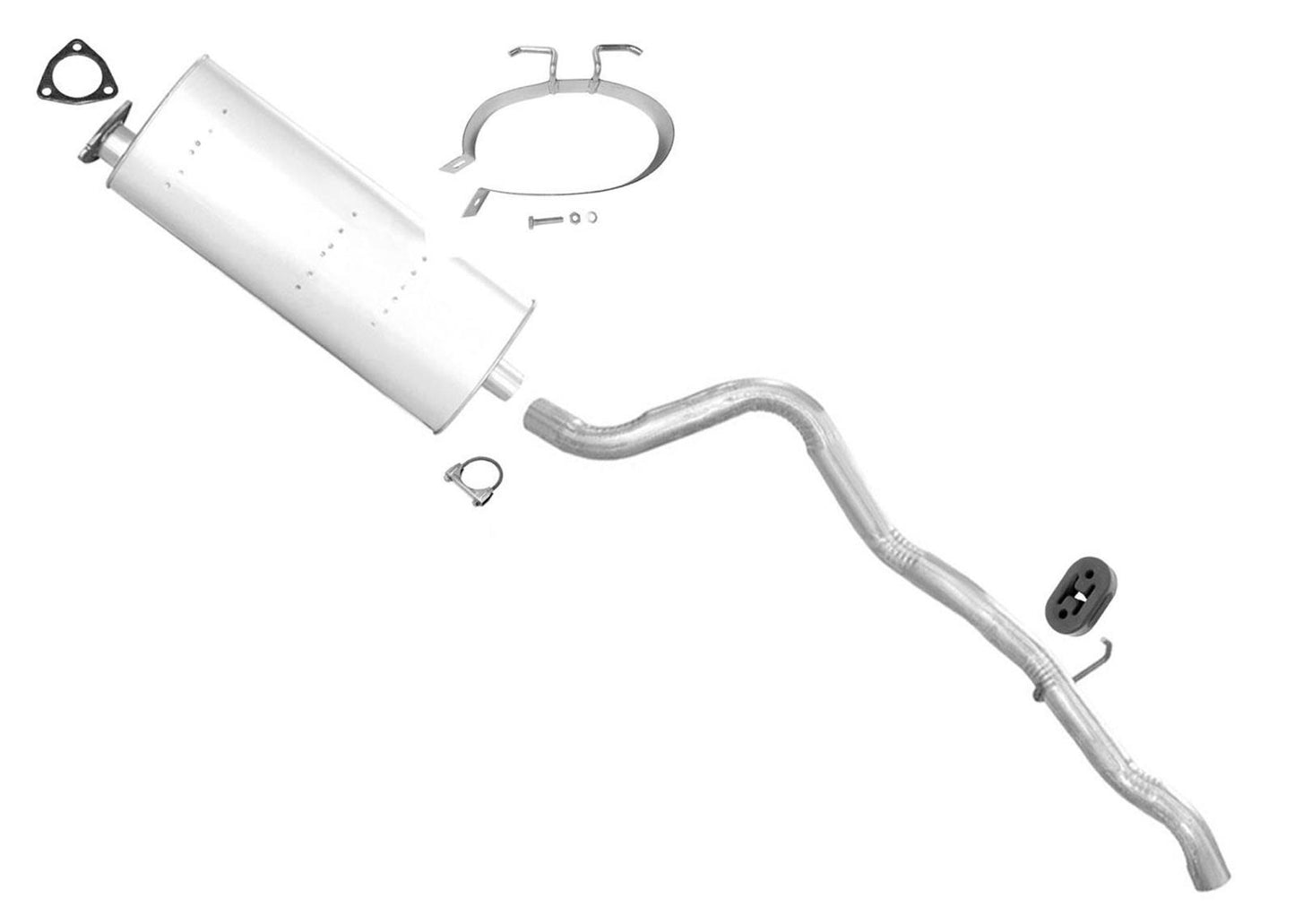 Se adapta al sistema de escape silenciador Oldmobile Bravada 4.3L de 4 ruedas y 4 puertas 96-99