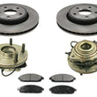 05-10 Commander Grand Ckerokee Frt Rotors Ceramic brake pads Hub & Bearings 5Pc