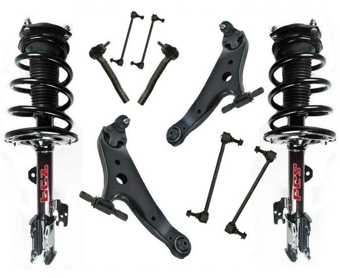 Front Strut Lower Control Arms Tie Rod & Links For Toyota Venza 2009 2015 2016