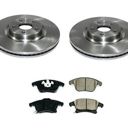 Front Brake Disc Rotor Rotors & Brake Ceramic Pad Pads for 2013-2016 Lincoln MKZ
