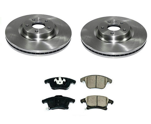 Front Brake Disc Rotor Rotors & Brake Ceramic Pad Pads for 2013-2016 Lincoln MKZ