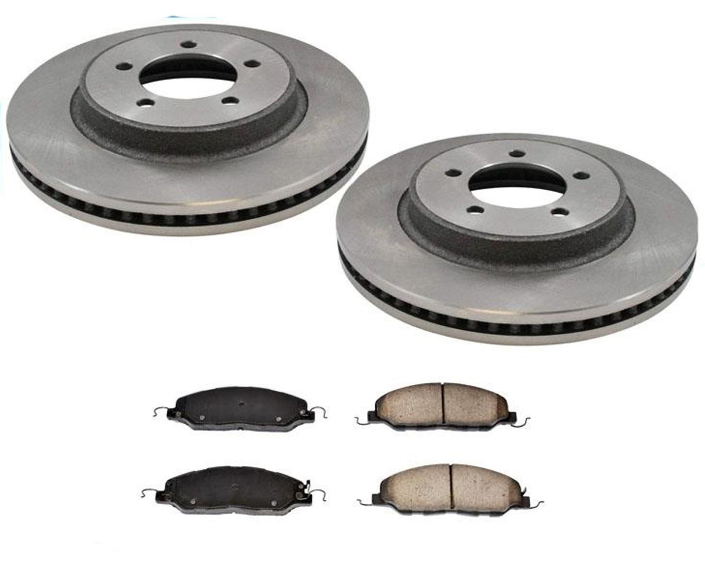 For 2011-2014 Mustang 3.7L 316mm 12 7/16 Inch Front Rotors & Ceramic Brake Pads