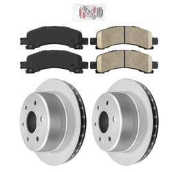 Rear Ceramic Pads & Coated Rotors For 2003-2014 GMC SAVANA YUKON & YUKON XL