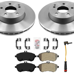 Front Disc Brake Rotors Pads For Mercedes Benz C250 12-15 Without Sport Package