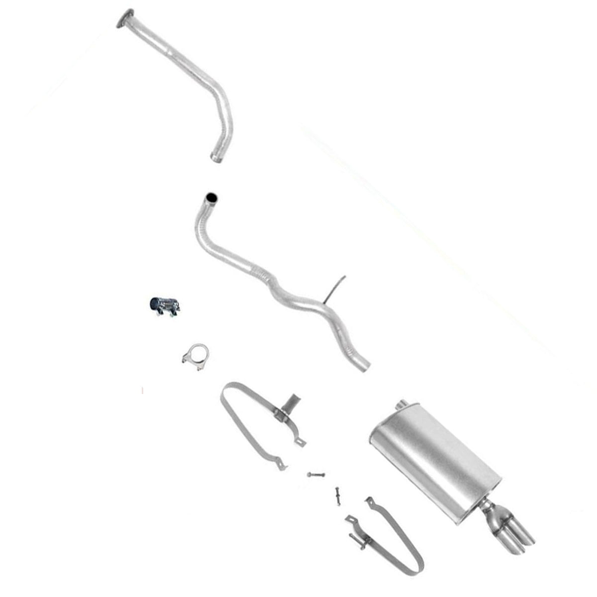 for 1997 1998 Chevrolet Cavalier 2.2L Dual Outlet Muffler Pipe Exhaust System - Photo 1