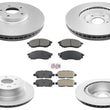 Improved Coated Disc Brake Rotors Pads Fits 05-08 Infiniti G35 Rear Wheel Drv
