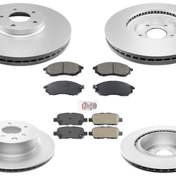 Improved Coated Disc Brake Rotors Pads Fits 05-08 Infiniti G35 Rear Wheel Drv