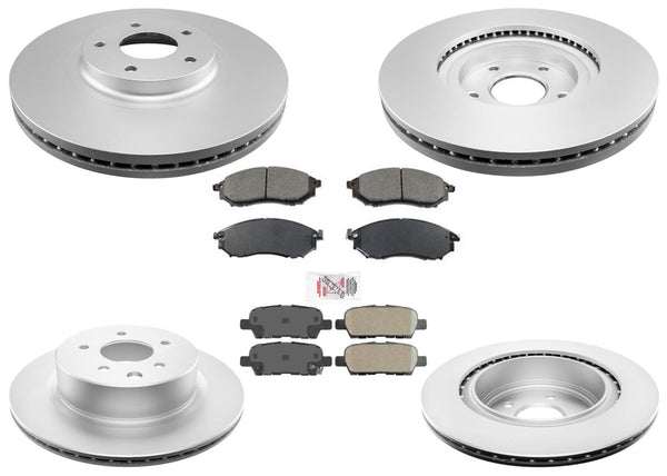 Improved Coated Disc Brake Rotors Pads Fits 05-08 Infiniti G35 Rear Wheel Drv