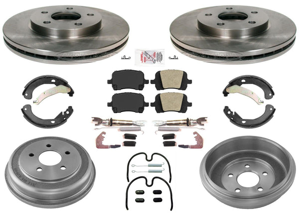 Front Brake Rotors & Pads for Chevrolet Malibu 07-08 4 Door With Rear Drum