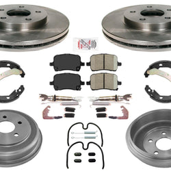 Front Brake Rotors & Pads for Chevrolet Malibu 04-06 4 Door With Rear Drum