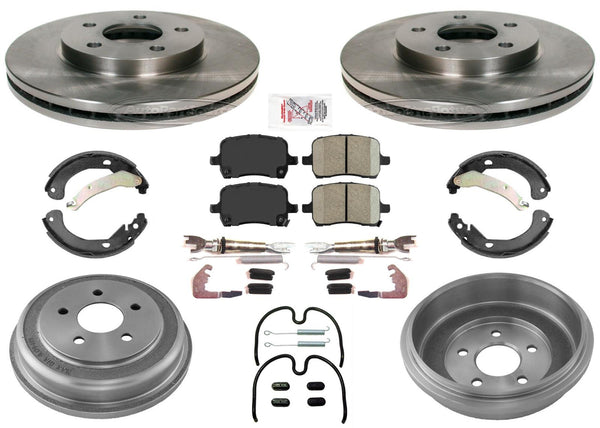 Front Brake Rotors & Pads for Chevrolet Malibu 04-06 4 Door With Rear Drum