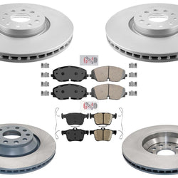 F&R Disc Brake Rotors Brake Pads for Volkswagen Atlas Altas Cross 2018-2024