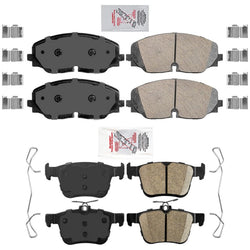 Front Rear Ceramic Disc Brake Pads for Volkswagen Atlas Altas Cross 2018-2024