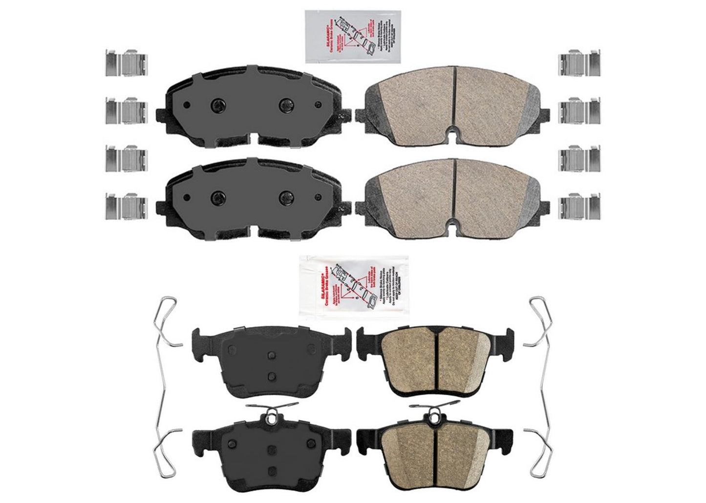 Front Rear Ceramic Disc Brake Pads for Volkswagen Atlas Altas Cross 2018-2024