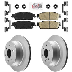Rear Ceramic Brake Pad & Coated Rotors FOR 07-2014 CADILLAC ESCALADE - ESV - EXT