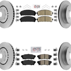 Front & Rear Ceramic Brake Pads & Coated Rotors FOR 15-2021 NX200T NX300 NX300H