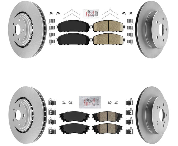 Front & Rear Ceramic Brake Pads & Coated Rotors FOR 15-2021 NX200T NX300 NX300H