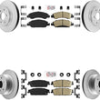Pastillas de freno delanteras + traseras y rotores recubiertos PARA CADILLAC - ESV - EXT 2007-2014