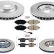 F&R Disc Brake Rotors Brake Pads for Volkswagen Arteon 2019 2020 2021 2022 2023