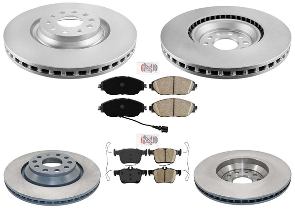 F&R Disc Brake Rotors Brake Pads for Volkswagen Arteon 2019 2020 2021 2022 2023