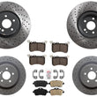 Front Rear Drilled Disc Brake Rotors Brake Pads for Mercedes CLA45 AMG 2014-2019