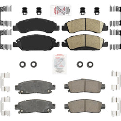 Ceramic Front + Rear Brake Pads FOR 2013-2019 Cadillac XTS HD Brakes; 6 Lugs