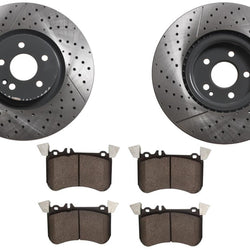 Front Drilled Disc Brake Rotors Brake Pads for Mercedes CLA45 AMG 2014-2019