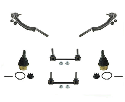 Set of Outer Tie Rods Sway Bar Links & Lower Ball Joints Fits Cadillac SRX 04-09