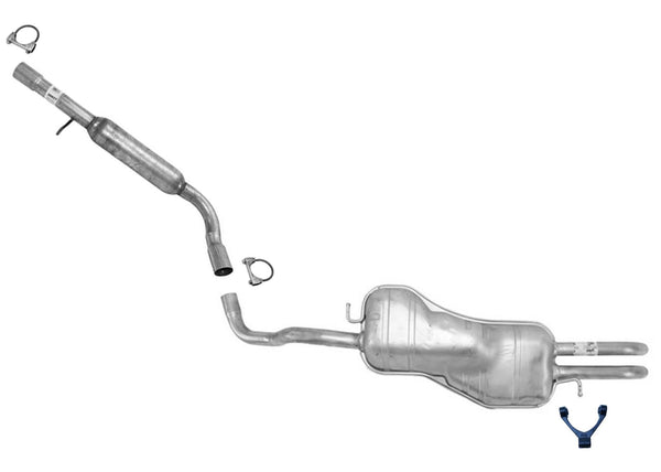 Resonator Rear Muffler Exhaust System for Volkswagen Jetta 2000-2005 1.8L