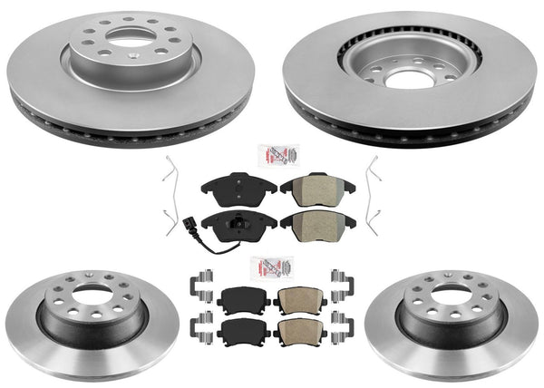 Coated Disc Brake Rotors Pads For Audi A3 & A3 Quattro 2006-2009 2.0L Gas