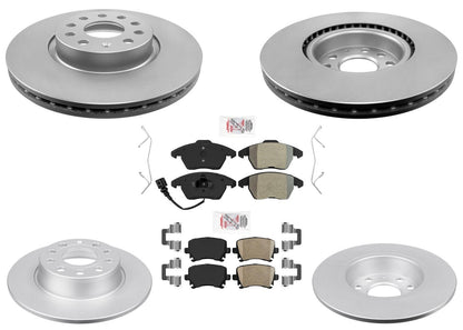 Coated Disc Brake Rotors Pads For Audi A3 2010 2011 2012 2013 2.0L FWD Gas