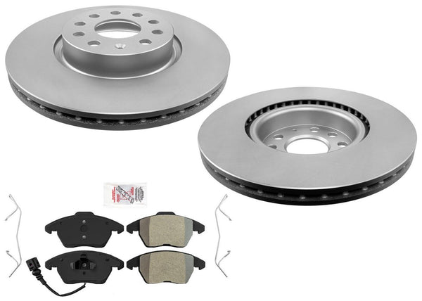 Front Coated Disc Brake Rotors Pads For Audi A3 & A3 Quattro 2006-2013 2.0L Gas